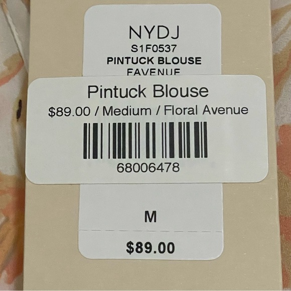 NYDJ Pintuck Floral Blouse - NWT - Picture 9 of 9